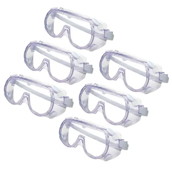Clear Safety Goggles, Pack of 6 {1}