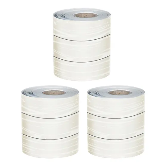 White Wood Grain Rolled Straight Borders, 65 Feet Per Roll, Pack of 3 {1}