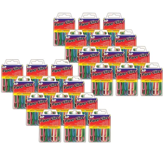 The Classics&trade; Paper Clips, 2", Assorted Colors, 30 Per Pack, 24 Packs {1}