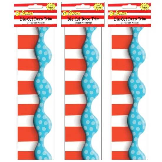 Dr. Seuss&trade; Dimensional Look Extra Wide Die Cut Deco Trim&reg;, 37 Feet Per Pack, 3 Packs {1}