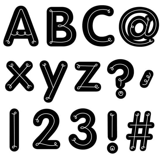 Core Decor Loop-de-Loop Designer Letters, 206 Pieces Per Pack, 2 Packs {2}