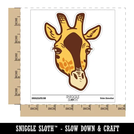 African Giraffe Head Waterproof Vinyl Phone Tablet Laptop Water Bottle Sticker Set - 5 Pack {1}