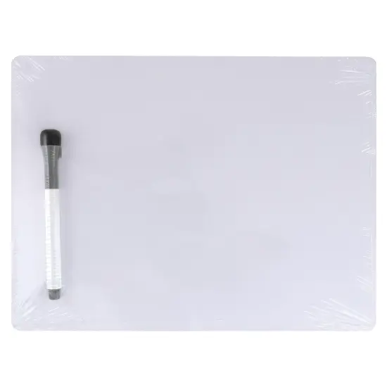 Dry Erase Whiteboard, 1-Sided, Plain, with Marker/Eraser, 9" x 12", 5 Sets {2}