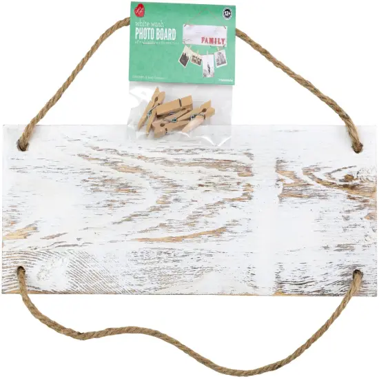 CousinDIY Photo Board with Pins-White Wash {1}