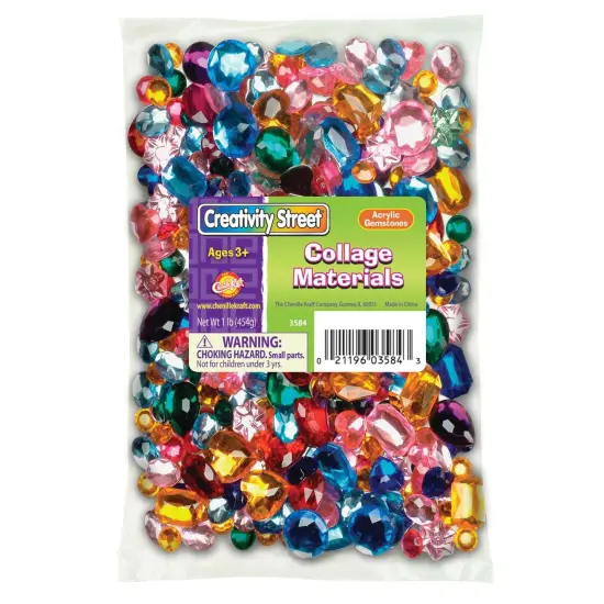 Acrylic Gemstones, Assorted Colors & Sizes, 1 lb. {1}