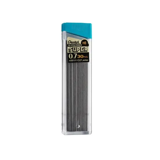 HB Super Hi-Polymer Leads, 0.7mm, Black, 30 Leads Per Pack, 12 Packs {2}