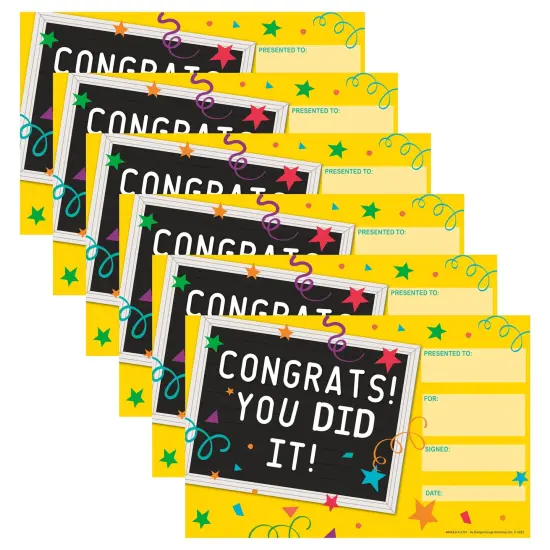 You Did It! Recognition Award, 36 Per Pack, 6 Packs {1}
