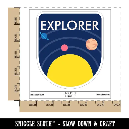Explorer Space Solar System Science Waterproof Vinyl Phone Tablet Laptop Water Bottle Sticker Set - 5 Pack {1}