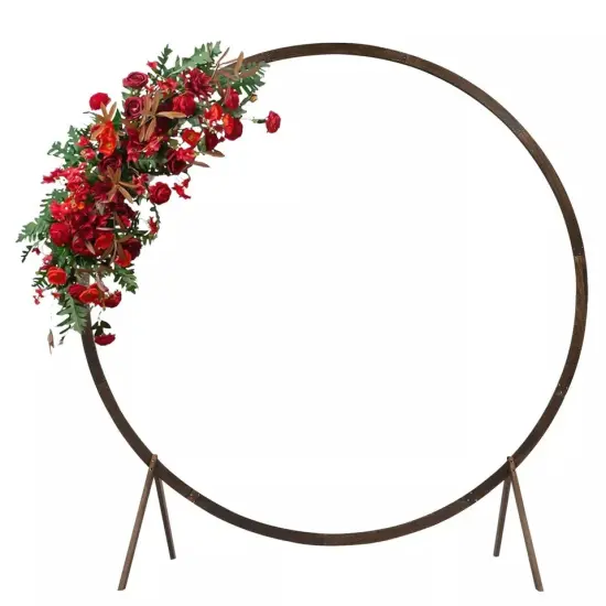 7.2ft Round Wedding Arch Flower Stand Backdrop Decor {1}