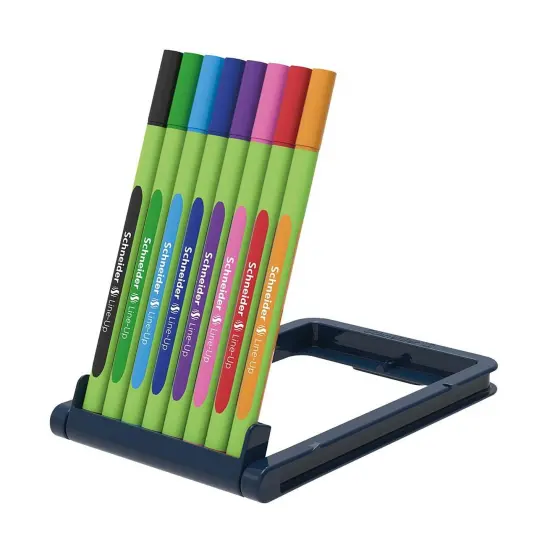 Line-Up Fineliner Pen, 0.4 mm, Adjustable Case Stand, 8 Assorted Ink Colors {2}