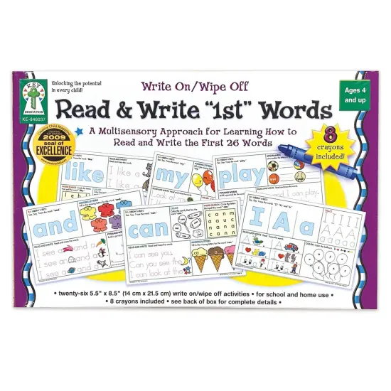 Write On/Wipe Off: Read and Write First Words Manipulative, Grade PK-2 {1}