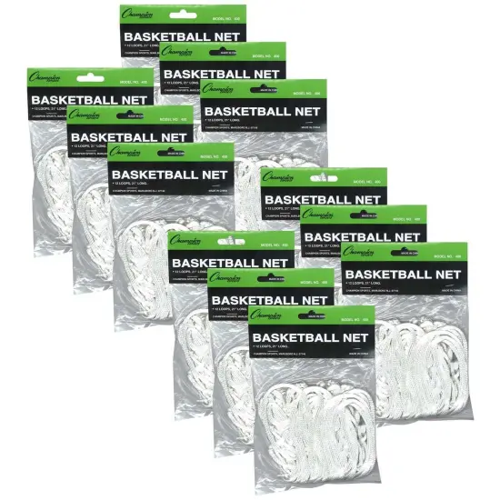 Economy Basketball Net, 4mm, Pack of 12 {1}