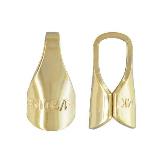 JewelrySupply Gold Filled End Caps - Professional Jewelry Connectors for Necklaces & Bracelets (old by the Pair) {2}