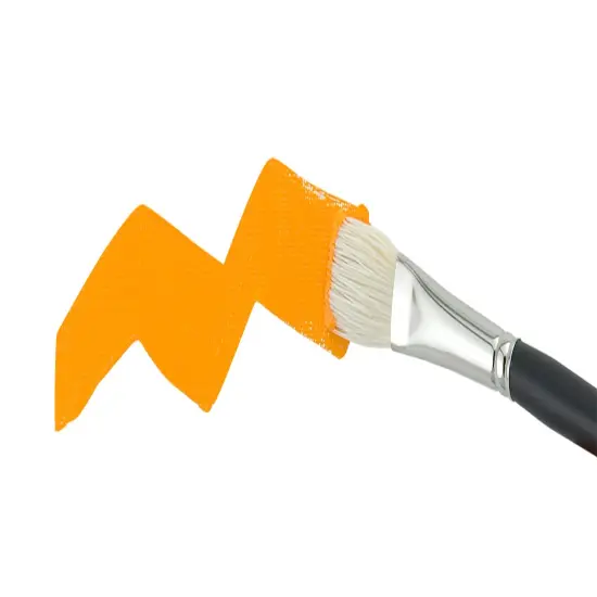 Creative Mark Pro Stroke Premium White Chungking Hog Bristle Artist Paint Brush - Flat - Natural Bristle Brush w/ Great Control Suitable for Oils, Watercolors, Acrylics, Alkyds, Caseins {3}