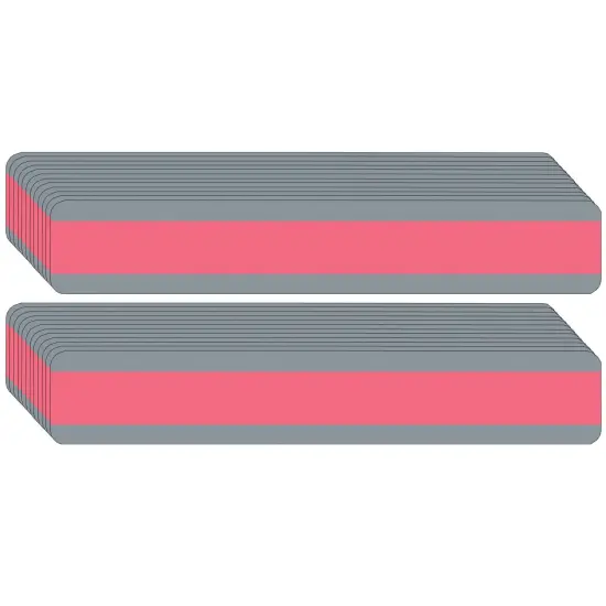 Double Wide Sentence Strip Reading Guide, 1-1/4" x 7-1/4", Rose, Pack of 24 {1}