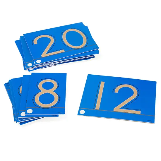 Tactile Sandpaper Numerals 0-20 {3}
