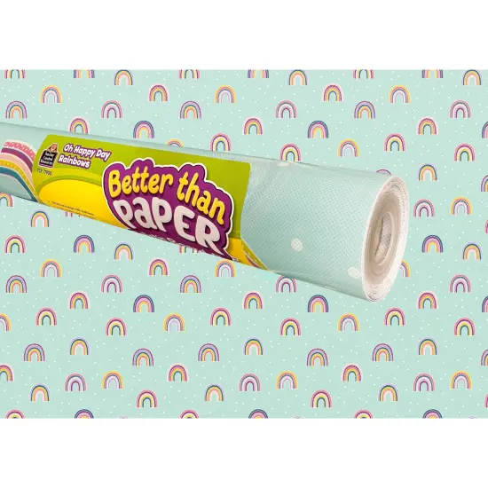 Better Than Paper Bulletin Board Roll, Oh Happy Day Rainbows, 4-Pack {2}