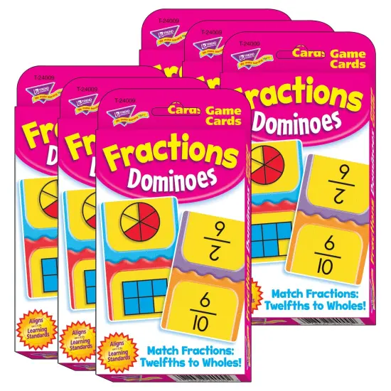 Fractions Dominoes Challenge Cards&reg;, 6 Sets {1}