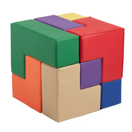 Brainy Building Blocks, Foam Puzzle, 7-Piece Earthtone {7}