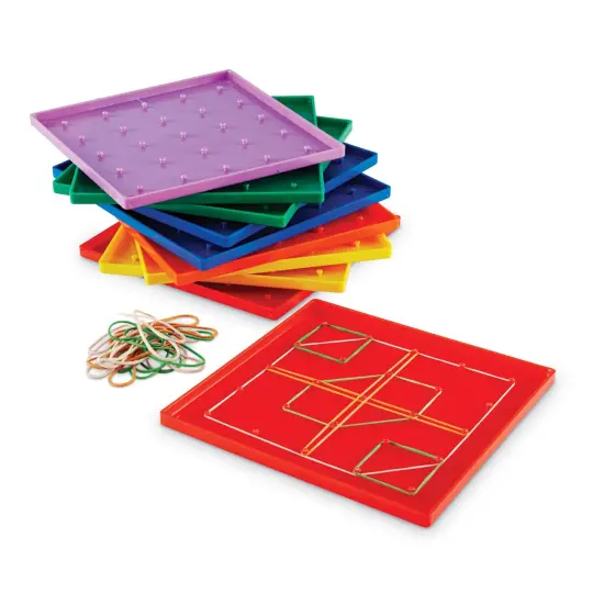 Plastic Geoboard Classpack of 10 {2}
