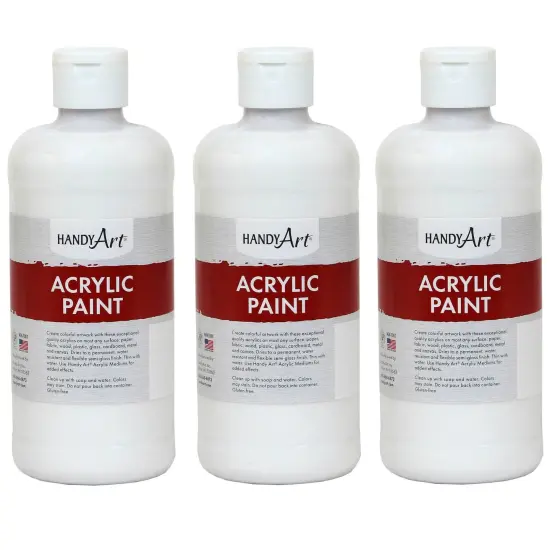 Acrylic Paint 16 oz, Titan White, Pack of 3 {1}
