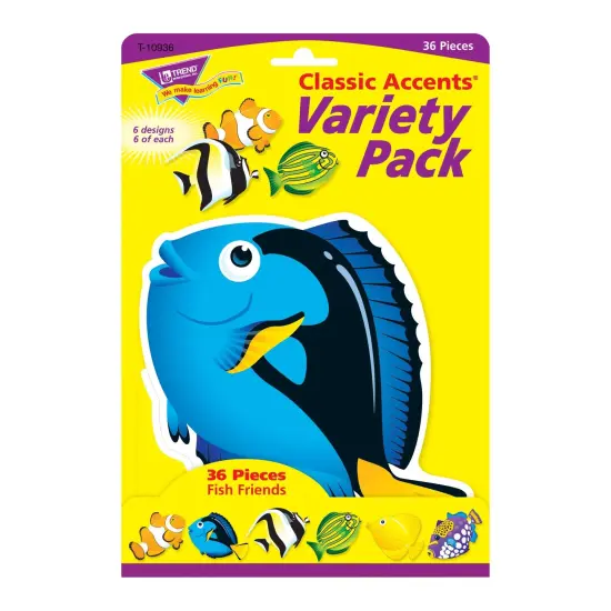 Fish Friends Classic Accents&reg; Variety Pack, 36 Per Pack, 3 Packs {3}