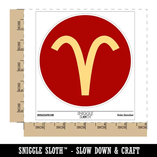 Aries Horoscope Astrological Zodiac Sign Waterproof Vinyl Phone Tablet Laptop Water Bottle Sticker Set - 5 Pack {1}