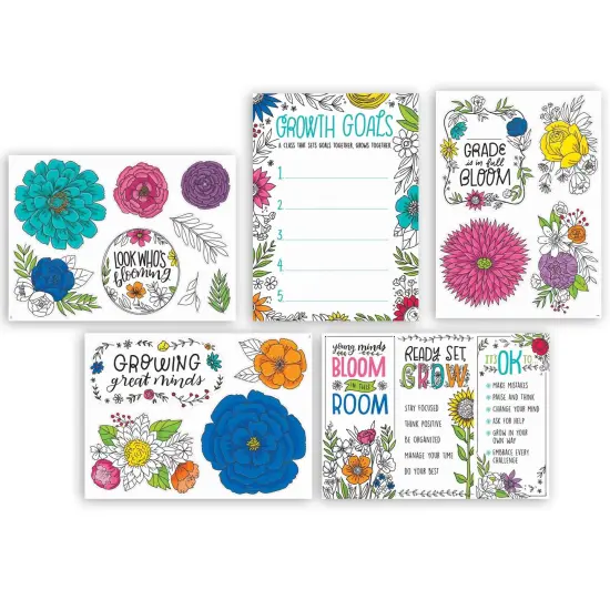 Bright Blooms Blooming Minds Bulletin Board Set {1}