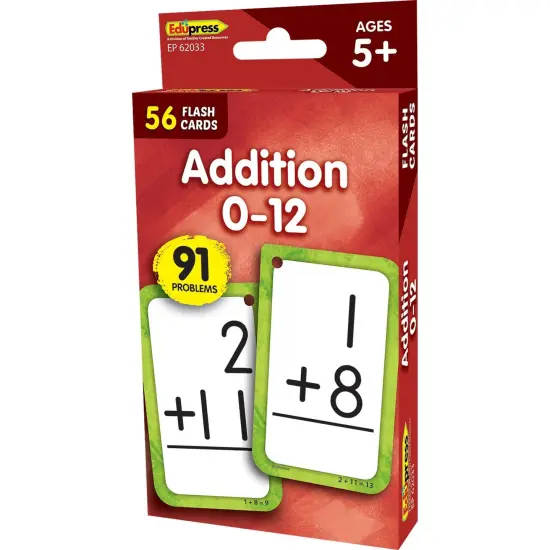 Addition 0-12 Flash Cards, 6 Packs {5}