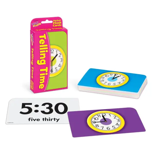 Telling Time Pocket Flash Cards, 6 Packs {4}