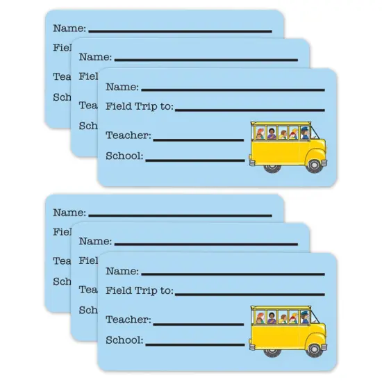 (6 Pk) Field Trip Nametags {1}