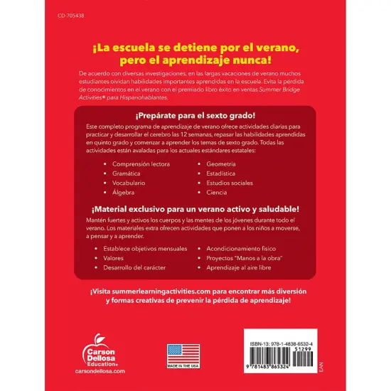 Summer Bridge Activities Spanish, Grade 5-6 {2}