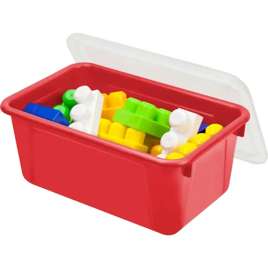Small Cubby Bin, with Cover, Classroom Red, Pack of 2 {2}