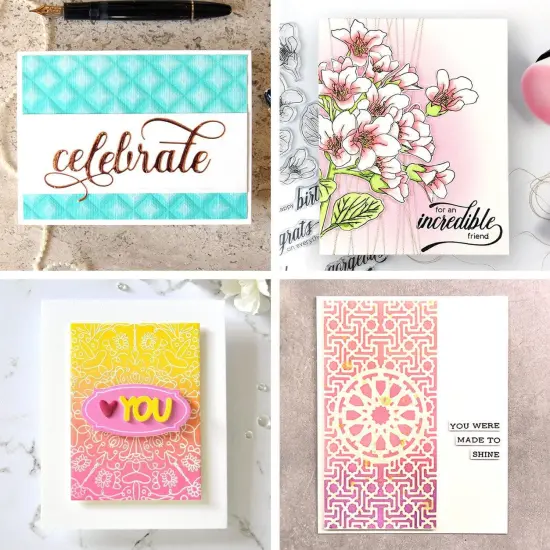 4 Large Ink Blending Brush Bundle {5}