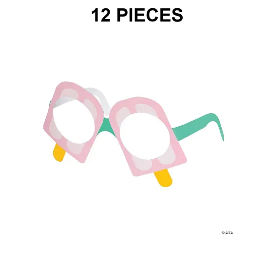 Ice Pop Paper Glasses 12 Pc. {1}