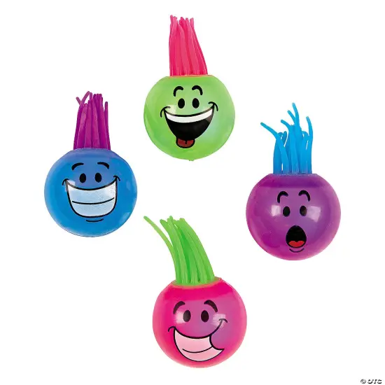 Mini Light-Up Funny Face Bouncy Ball Assortment - 12 Pc. {2}