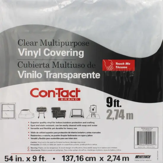 Clear Vinyl Covering, Multipurpose, 54" x 9' {2}