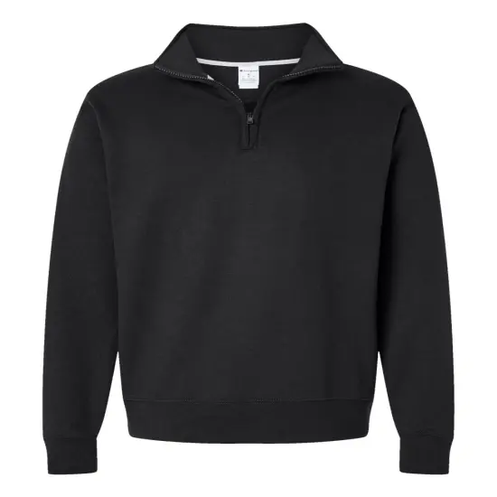 Champion&reg; Powerblend Quarter-Zip Sweatshirt Black {1}