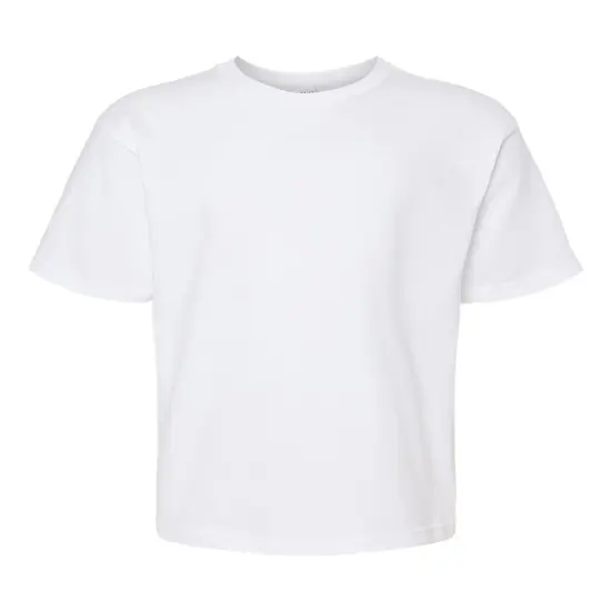 M&O&reg; Youth Gold Soft Touch Crewneck Short Sleeve T-Shirt White {1}