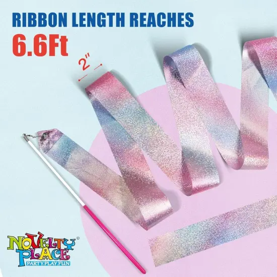 2 Pcs Sparkling Dance Ribbons Streamers {3}