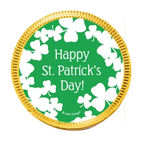 80ct St. Patrick's Day Candy Chocolate Coins Party Favors (80 Pack) - Clovers - By Just Candy {3}