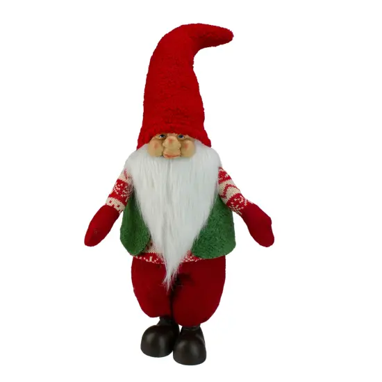 Northlight Smiling Santa Christmas Gnome Figure - 23" - Red and Green {1}