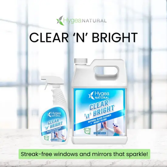 Hygea Natural Clear 'n' Bright - Natural Glass Cleaner (Ready to Use) 24 oz {4}