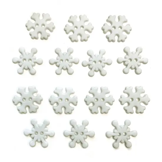Buttons Galore Snowflake Craft Buttons - 42 Sewing & Craft Buttons {1}