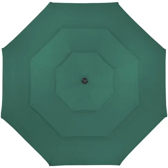 Northlight 9.75ft Outdoor Patio Market Umbrella with Hand Crank and Tilt, Green {4}