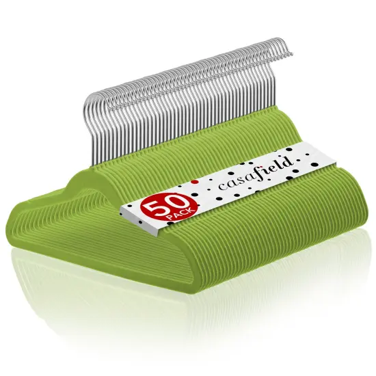 Casafield 50 Velvet Kid's Hangers - 14" Size for Children's Clothes {1}