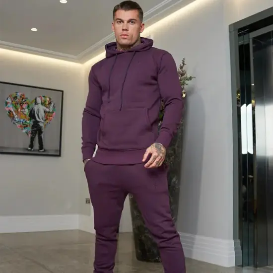 Men's Winter Sports Tracksuit & Hoodie Set Navy {3}