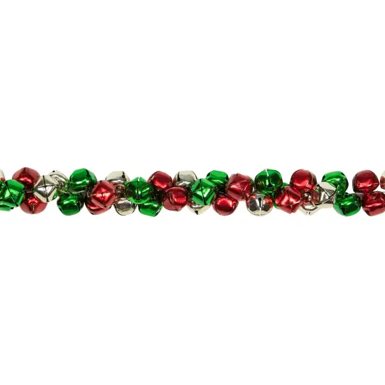 Northlight Jingle Bell Christmas Garland - 5' - Red, Green, Gold {5}