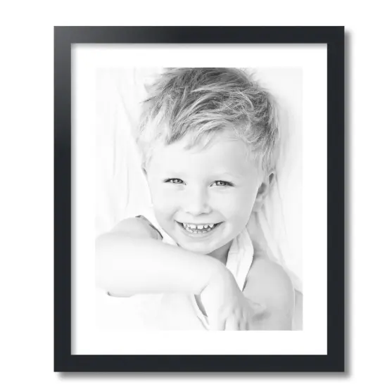 ArtToFrames 19x23" Matted Picture Frame with 15x19" Single Mat Photo Opening Framed in 1.25" Black and 2" Mat (FWM-3926-19x23) {4}
