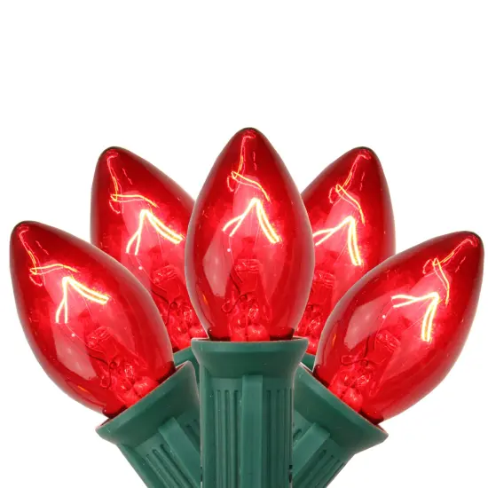 Northlight C7 Christmas String Lights - Red - 24' Green Wire - 25ct {1}